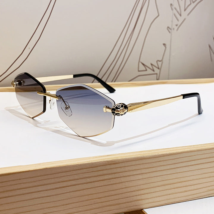 Women's Designer Sunglasses with Hexagonal Frame and Gold Accents Stornfield