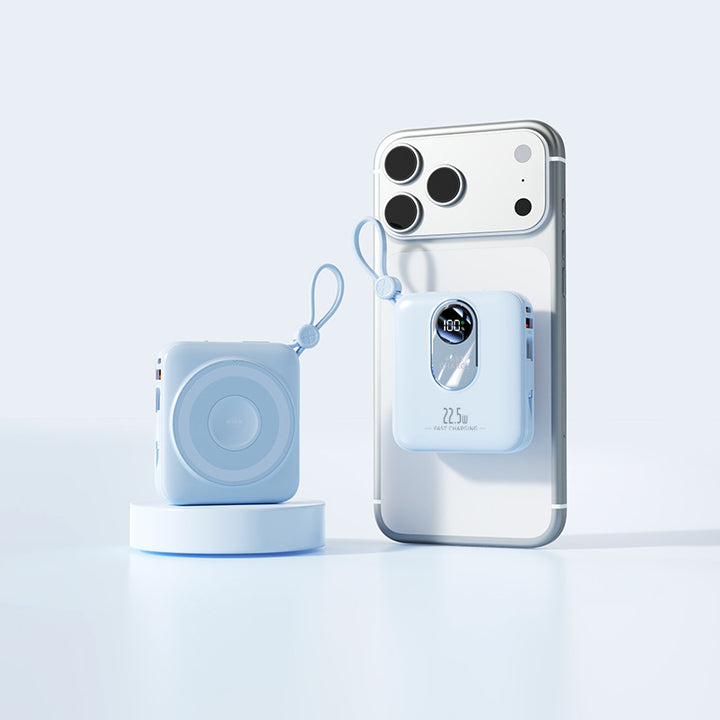 Portable Mini Powerbank with Fast Induction Charging Function and Smart LED Display Stornfield