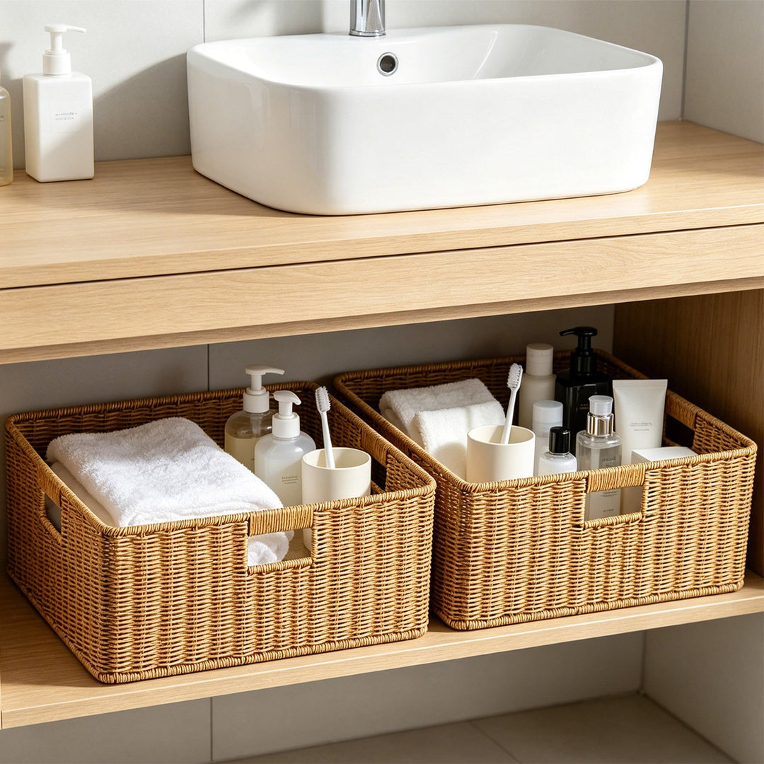 Storage Basket with Ergonomic Handles Stornfield