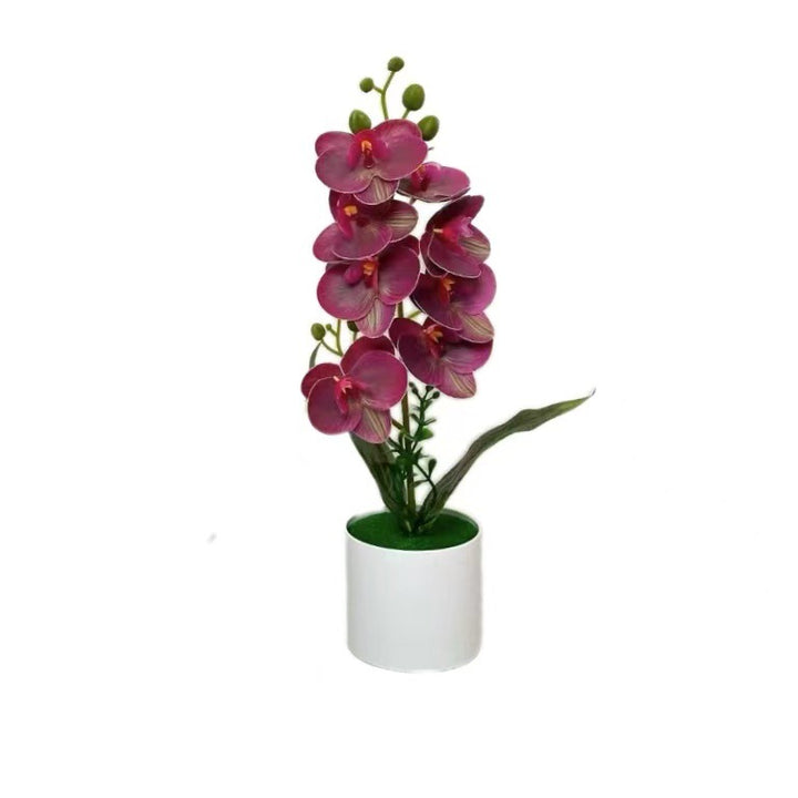 Decorative Artificial Orchid Arrangement for Tabletop Home Decor
