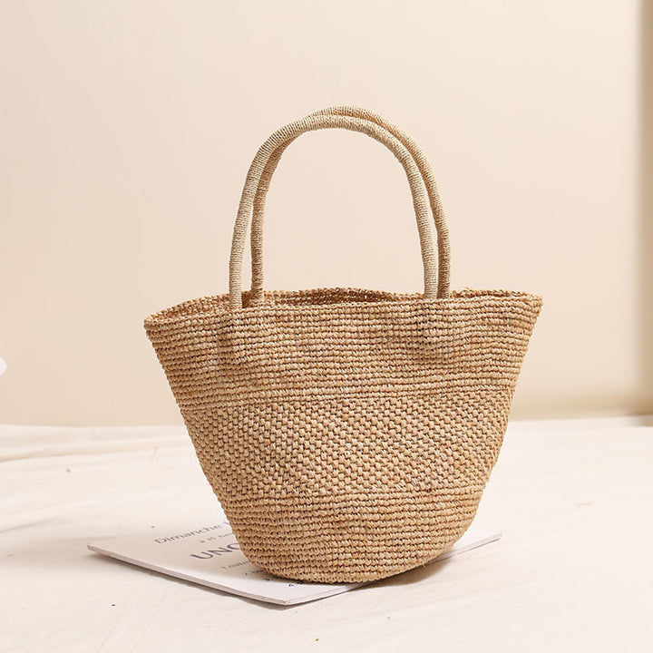 Handmade wicker tote bag with sturdy handles Stornfield
