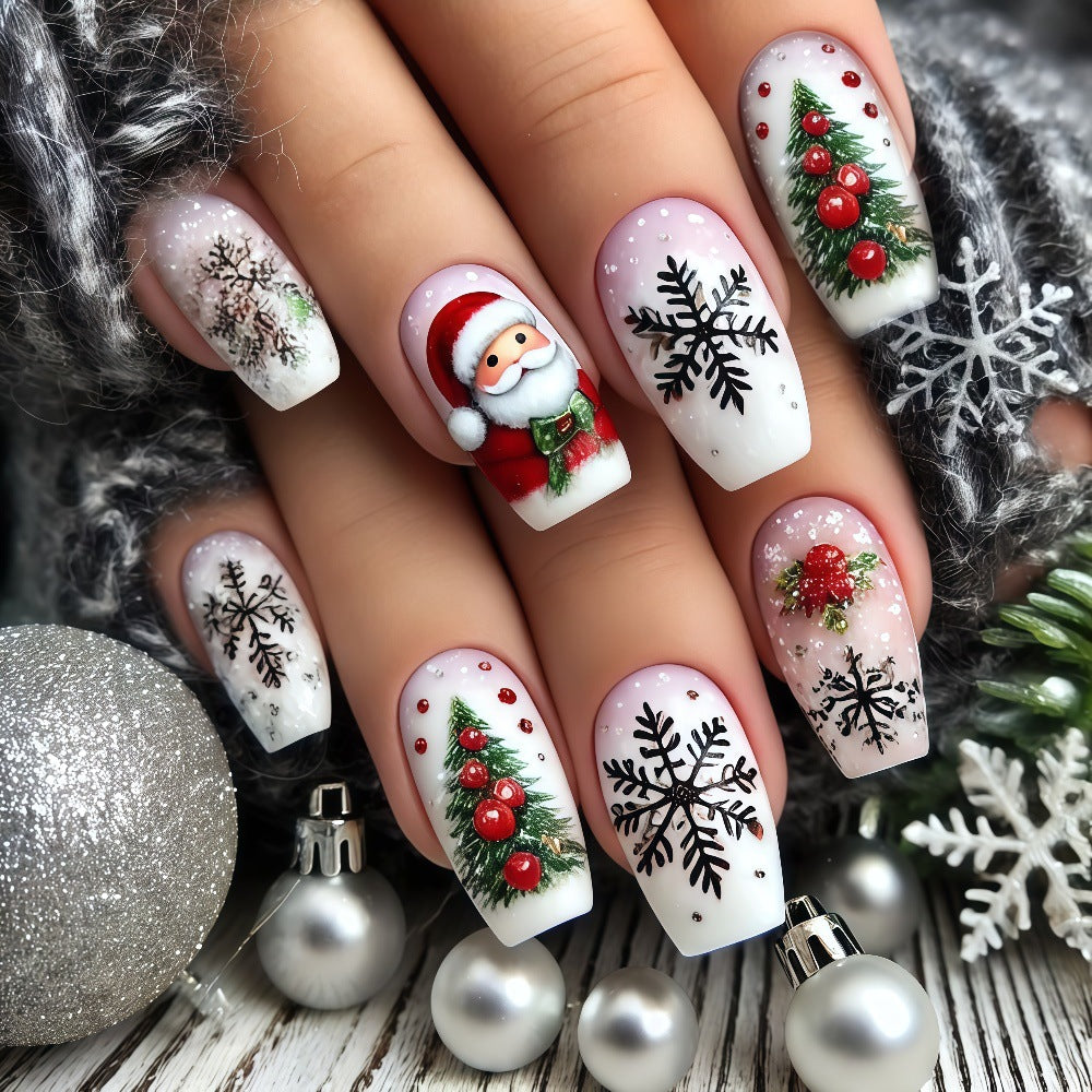 Festive artificial nails with Christmas motifs Stornfield