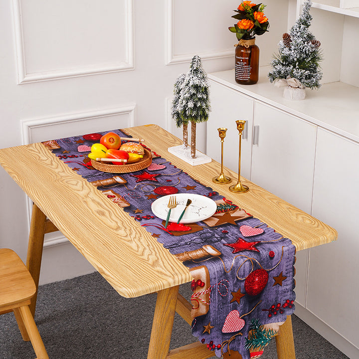 Festive table runner with Christmas motifs Stornfield
