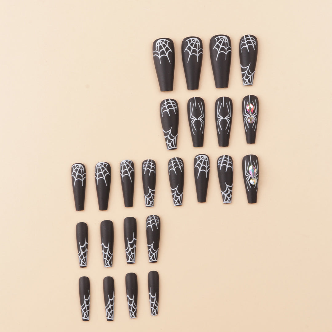 Artistic Spider-Themed Press-On Nails Stornfield