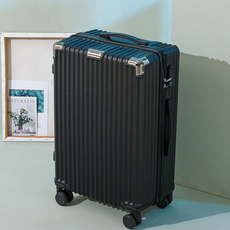 Hard shell suitcase with 360-degree wheel system and integrated safety feature Stornfield
