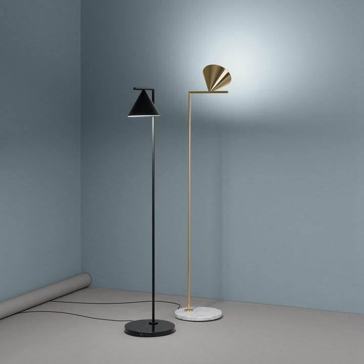 Artistic Floor Lamp with Sleek Cone Shade