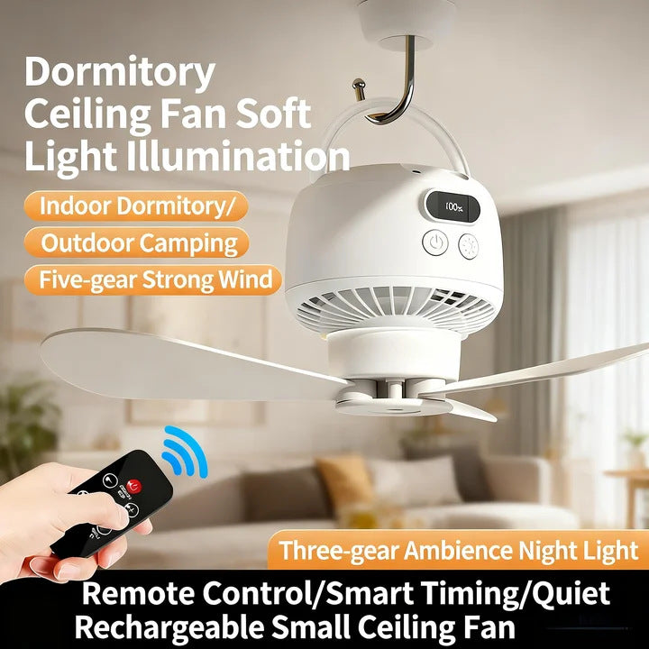 Portable Hanging LED Ceiling Fan Stornfield