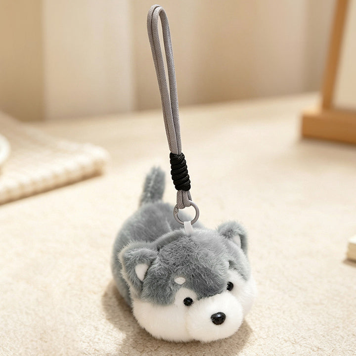 Plush Fox Bag Charm Keychain with Wrist Loop and Soft Faux-Fur Stornfield