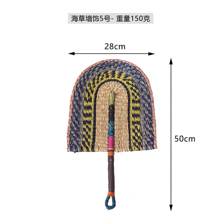 Ladies hand-woven fan made of natural material Stornfield