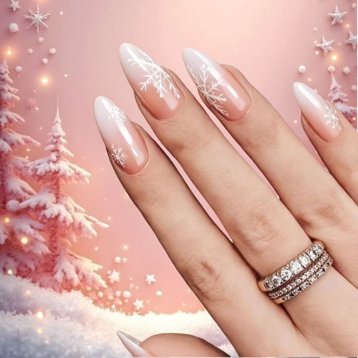 Snowflake Ombre Press-On Nails Stornfield
