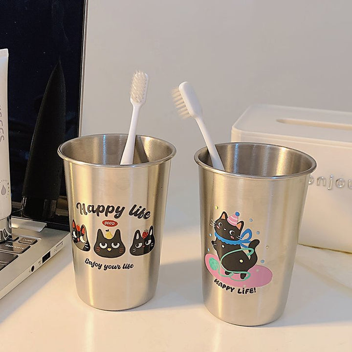 Stainless Steel Toothbrush Holder with Playful Animal Design Stornfield