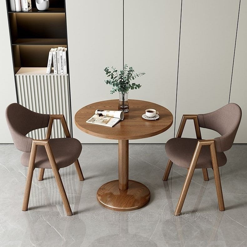 Designer table with marble top and stable metal base Stornfield