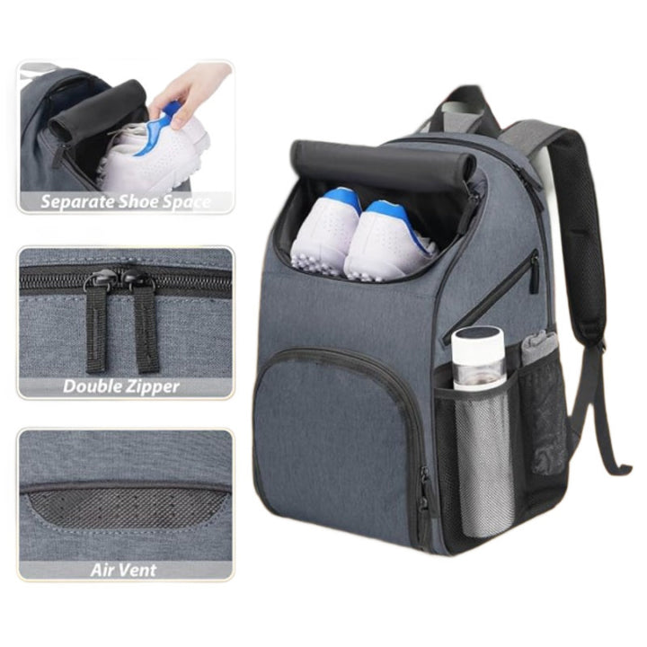 Multi-Compartment Sports Backpack with Shoe Compartment Stornfield
