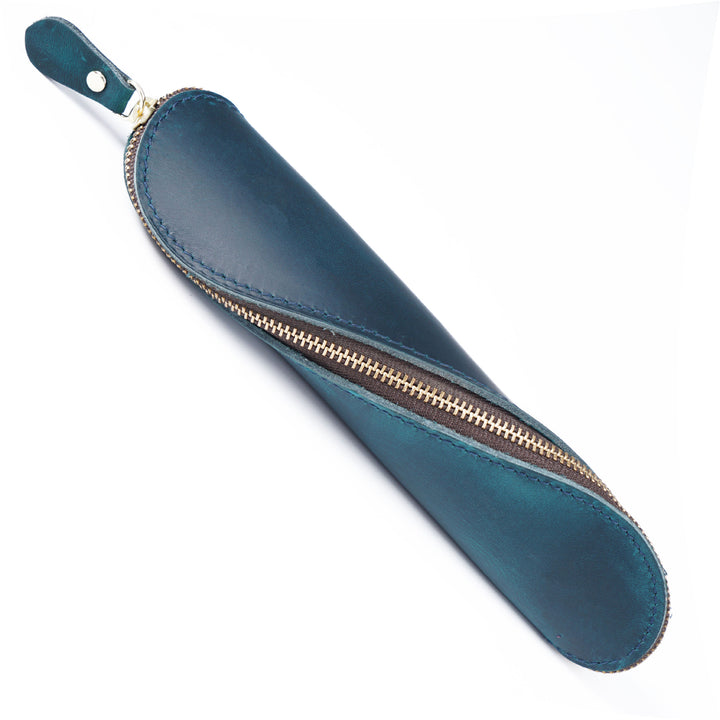 Leather Pencil Case with Zipper