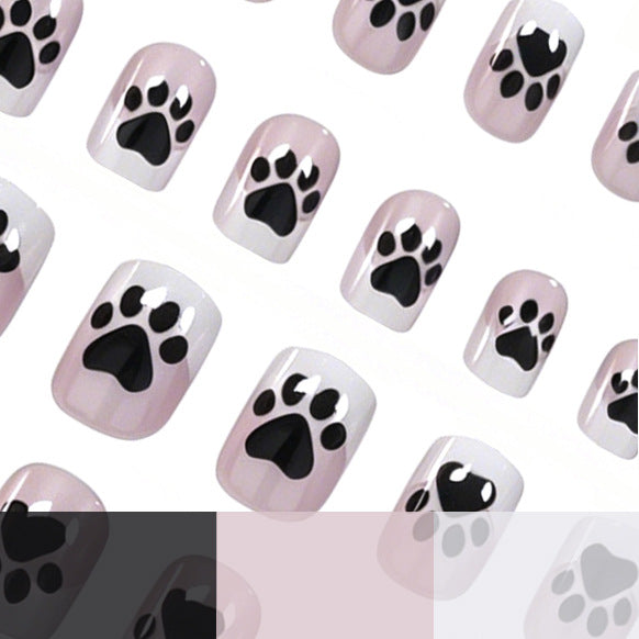 Artistic Paw Print Acrylic Nail Art Extensions Stornfield