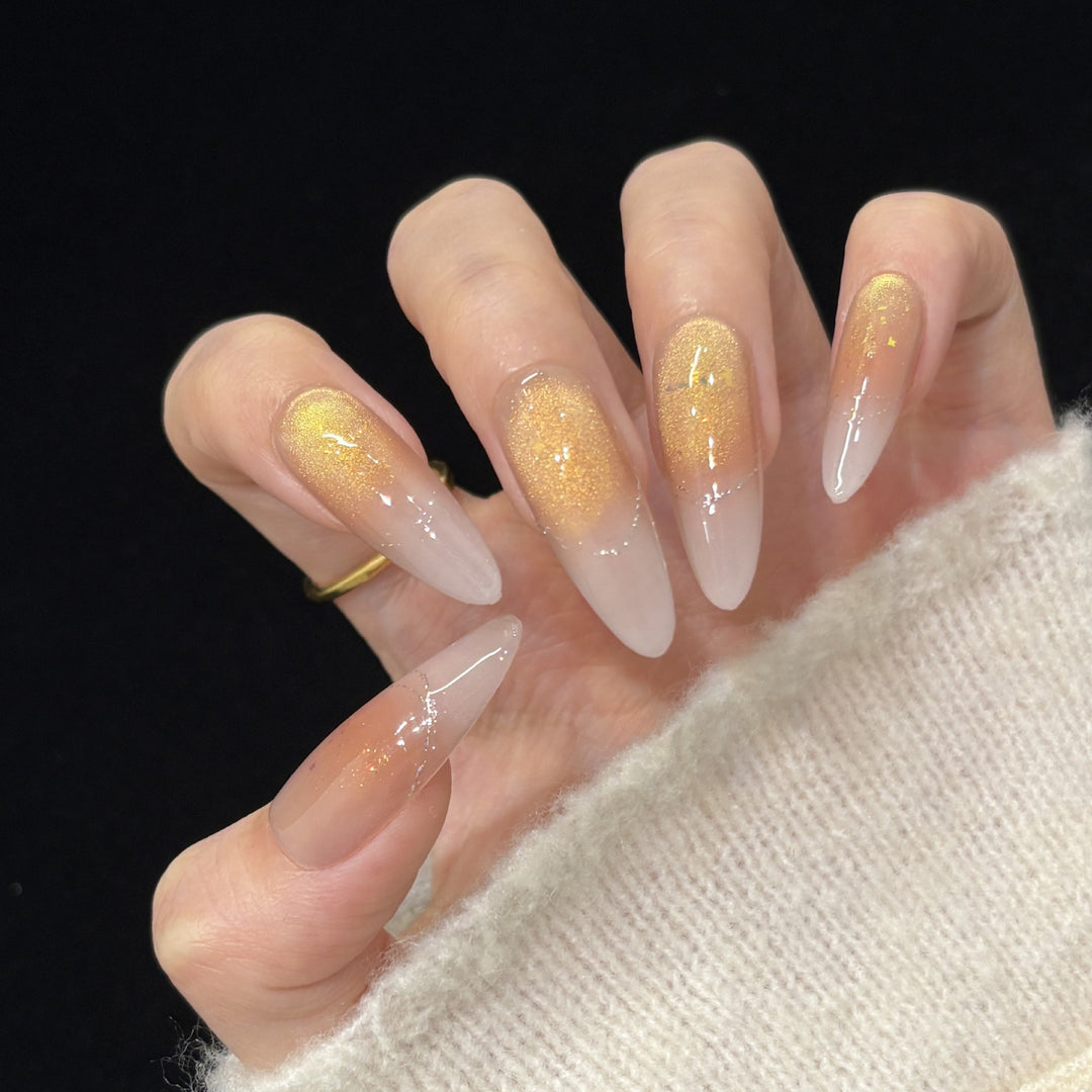 Glitter Gradient Stiletto Press-On Nails