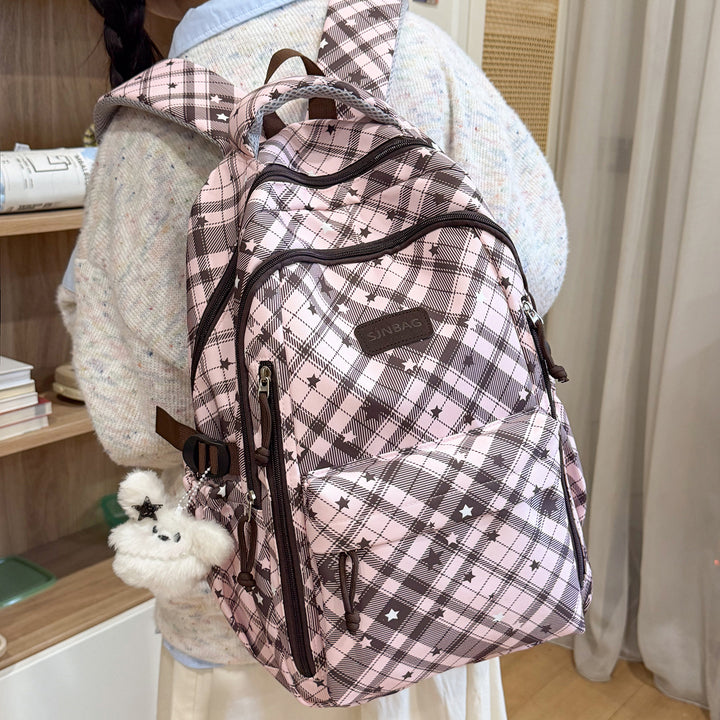 Plaid Patterned Backpack Stornfield
