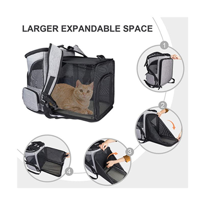 Cat transport backpack with breathable mesh panels Stornfield