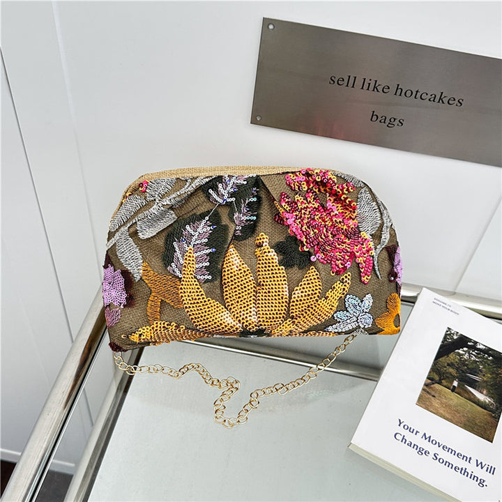Floral Beaded Evening Clutch