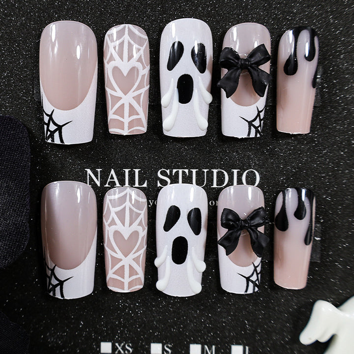 Artificial nail set with Halloween motif and playful decorations Stornfield