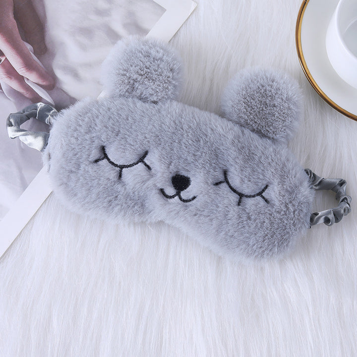 Ladies nan cozy unicorn sleep mask with embroidered eyelashes, soft plush and elastic ruffled ribbon Stornfield