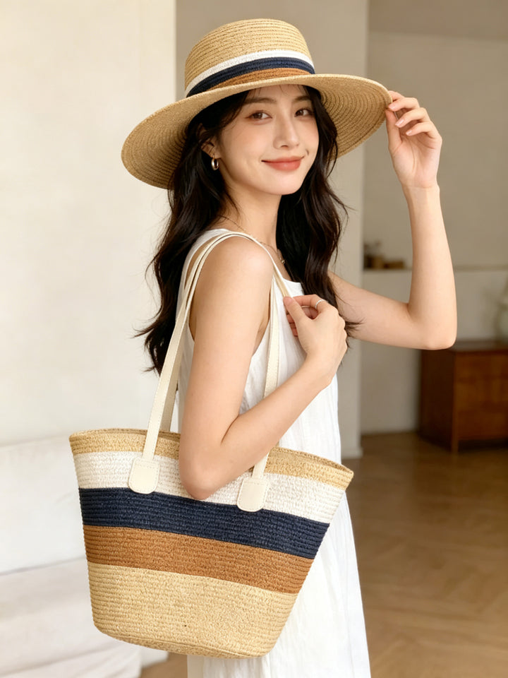 Beach bag with colorful stripes Stornfield