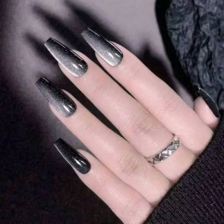Glossy Stiletto Press-On Nail Art with Ombre Effect Stornfield