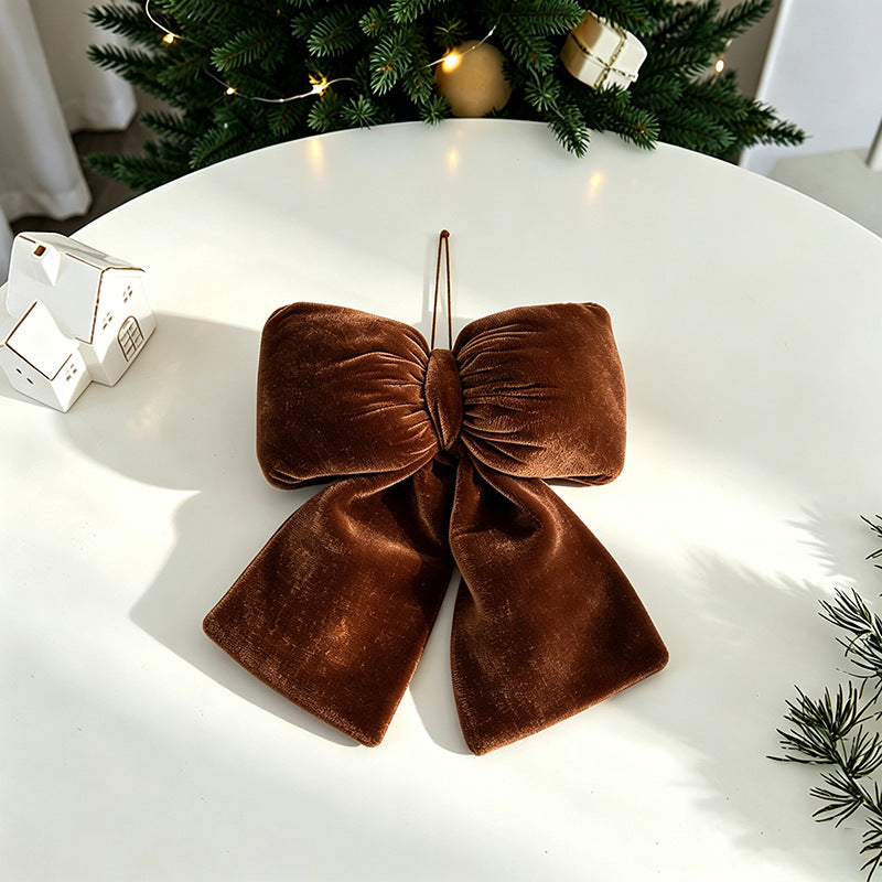 Decorative Plaid Fabric Bow Ornament