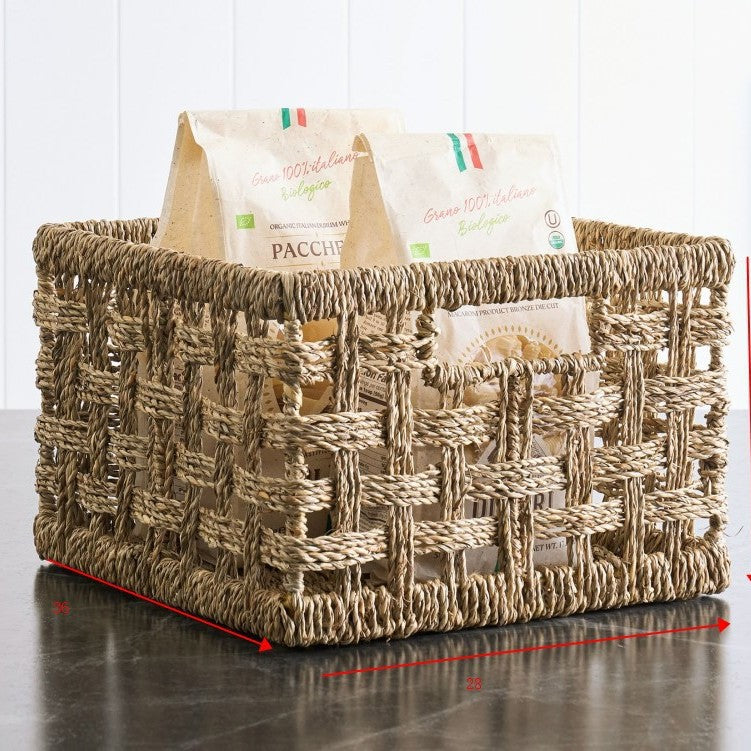 Rustic Woven Storage Basket Stornfield