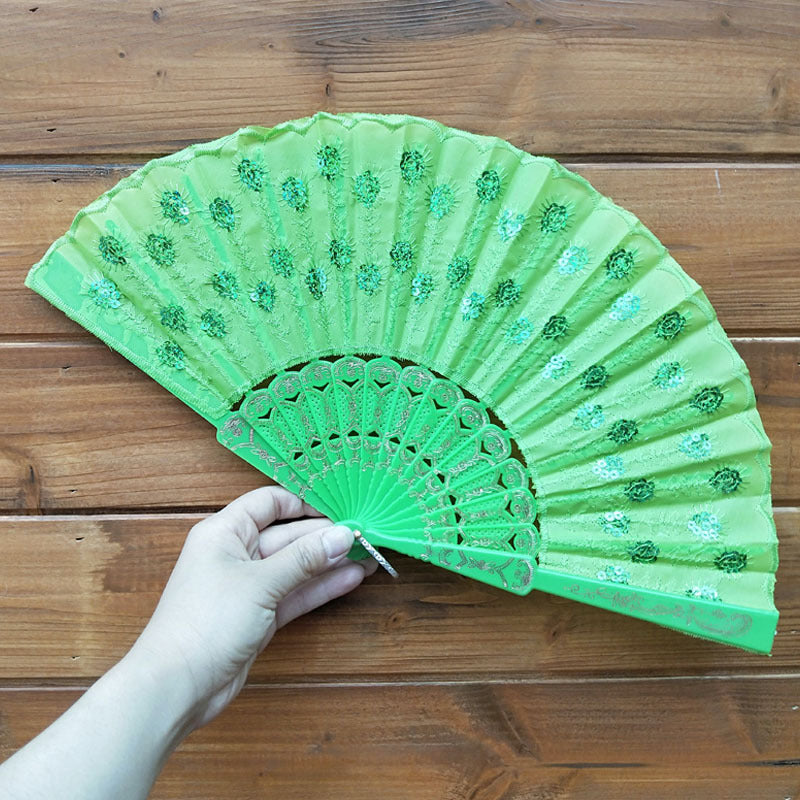 Ladies handcrafted fan with exquisite embroidery Stornfield