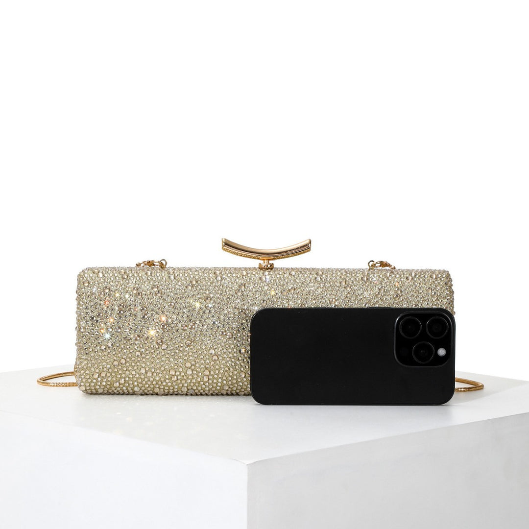Sparkling Crystal-Studded Evening Clutch