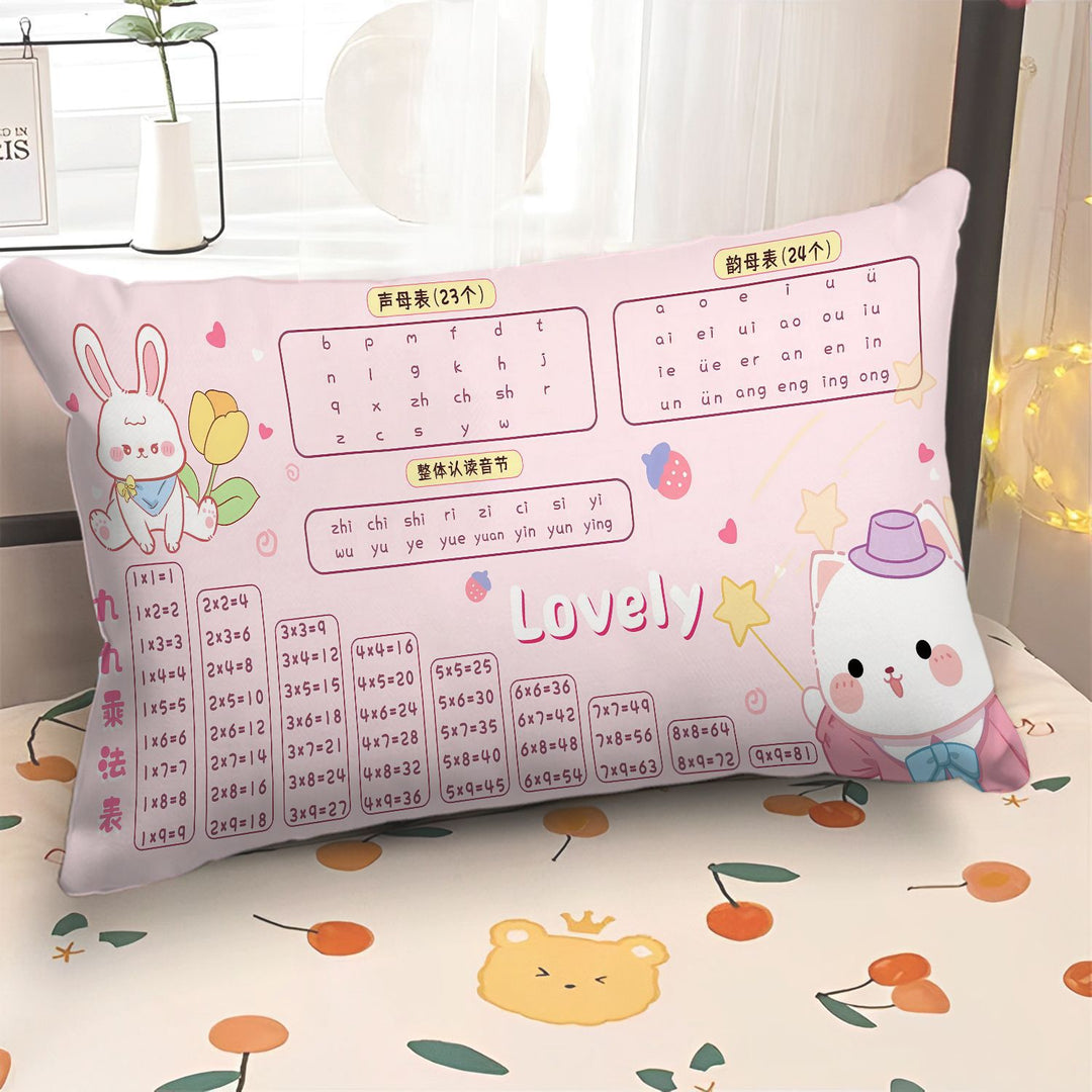 Cute Cartoon-Themed Educational Pillow