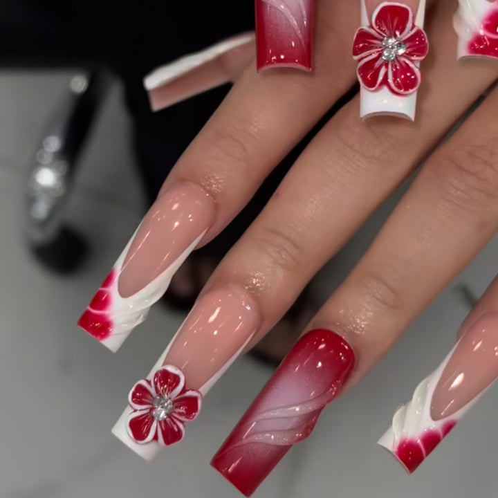Floral Accent Nail Art Extensions Stornfield