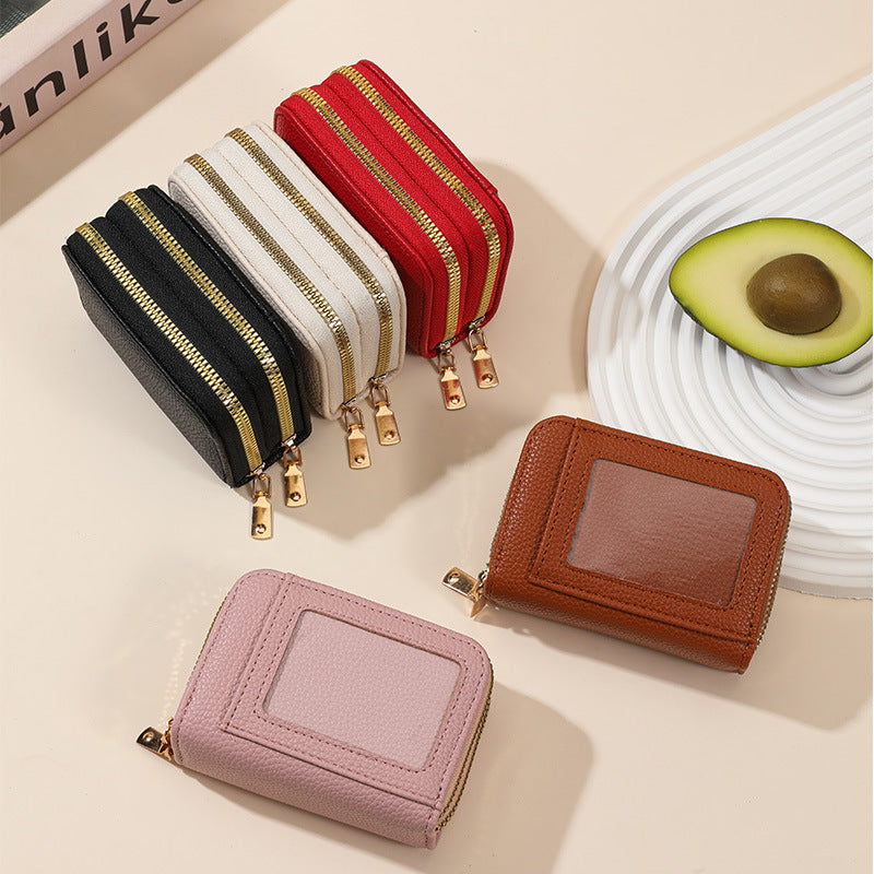 Leather Slim Zippered Coin Wallet Stornfield