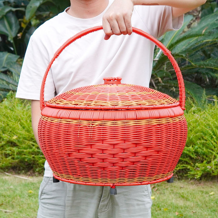 Versatile Woven Picnic Storage Basket Stornfield
