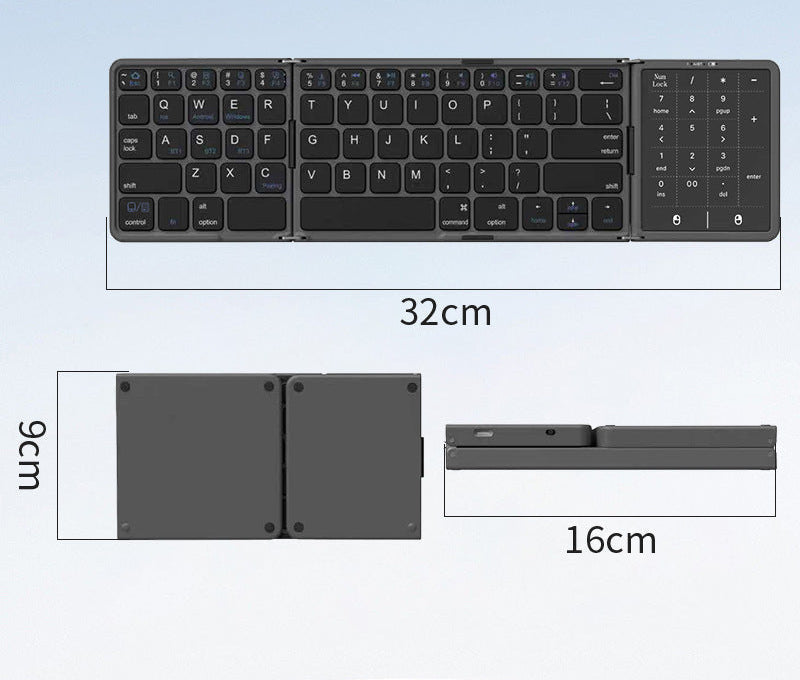 Compact Bluetooth Keyboard with Numeric Keypad Stornfield