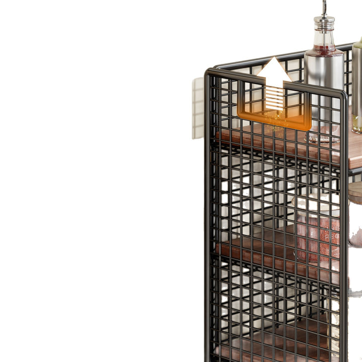 Compact Two-Tier Metal Grid Countertop Spice and Pantry Jar Organizer