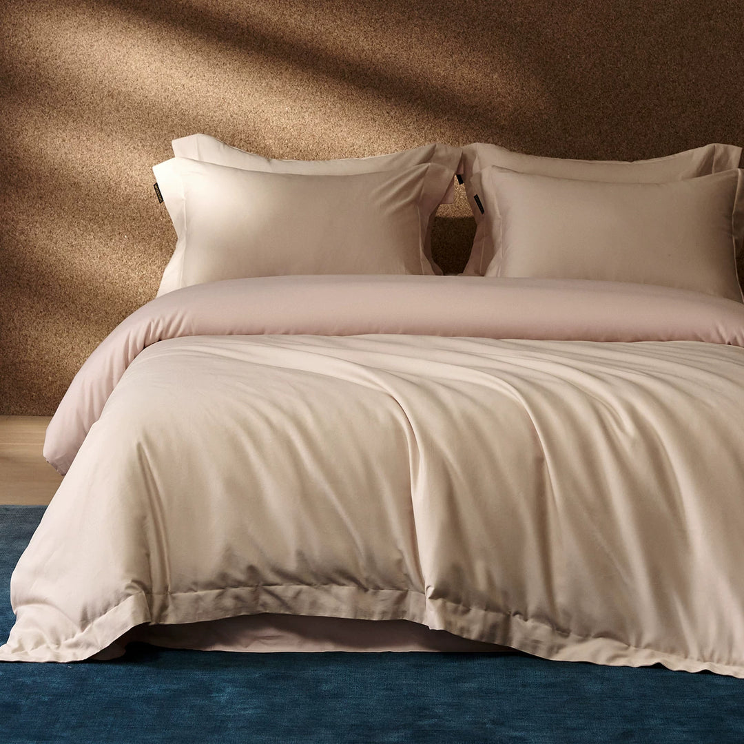 Luxury Reversible Cotton Sateen Duvet Cover Set
