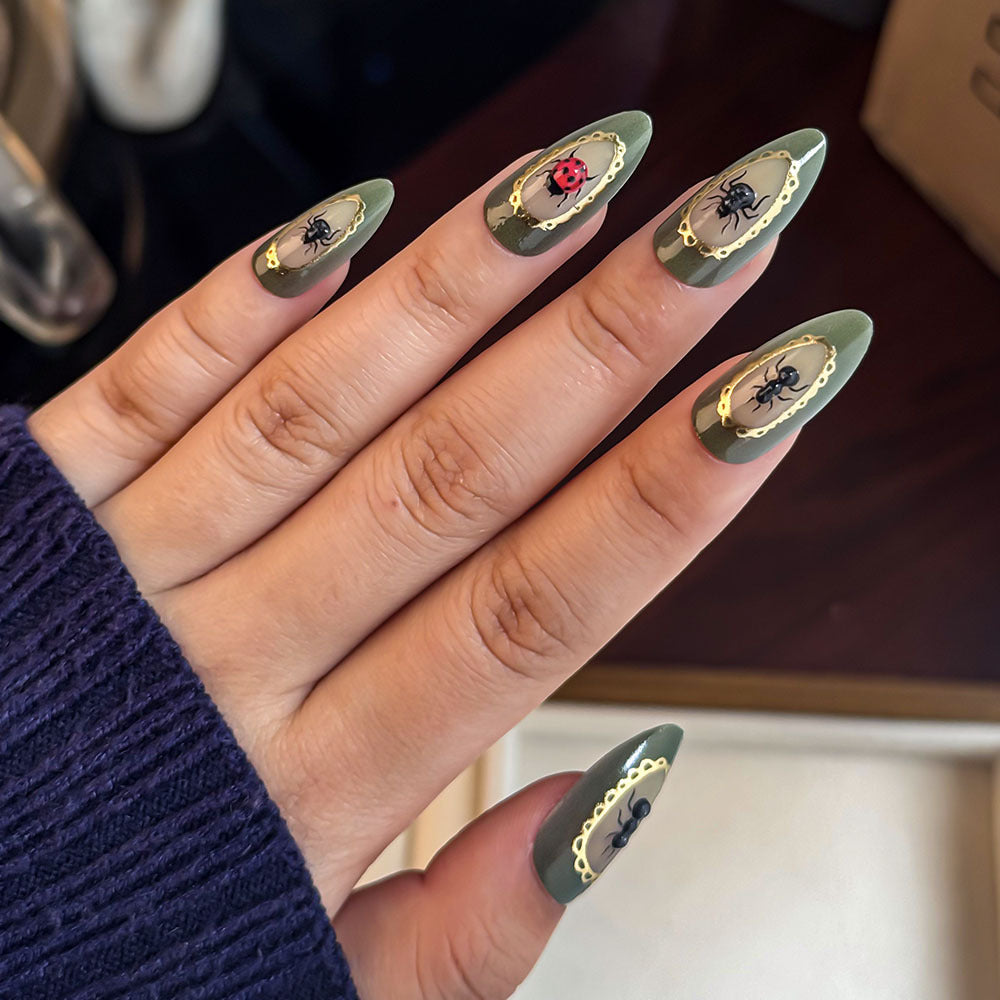 Unique Insect-Themed Press-On Nails Stornfield