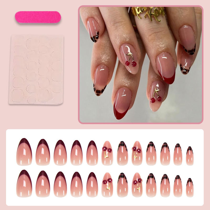 Artificial nail set with elegant ombré designs and glamorous accents Stornfield