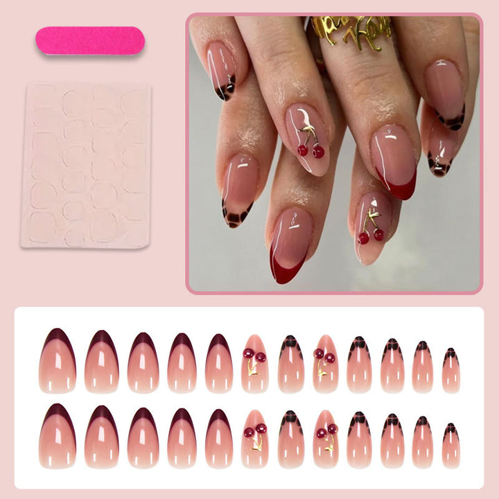 Artificial nail set with elegant ombré designs and glamorous accents Stornfield