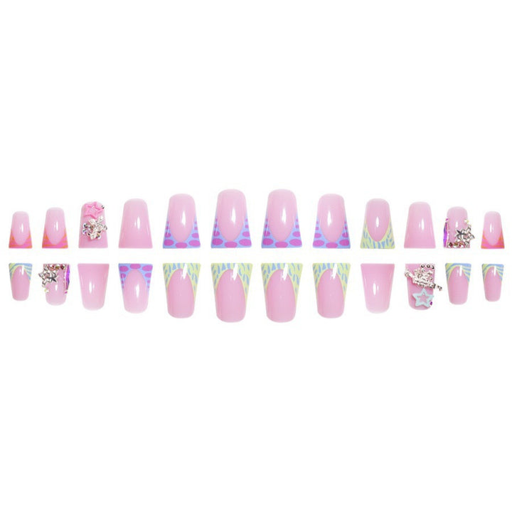 Decorative Stiletto Press-On Nail Art Set Stornfield