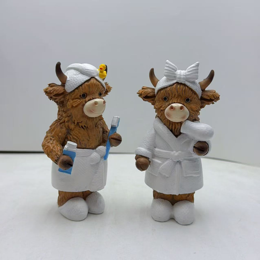 Funny Highland Cattle Bathroom Figure Stornfield