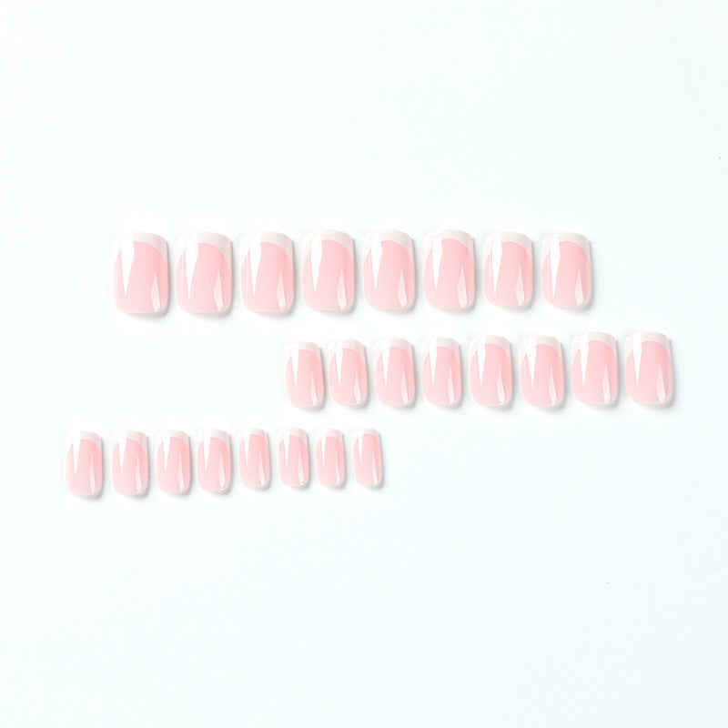 Acrylic Nail Set with Stylish French Design Stornfield
