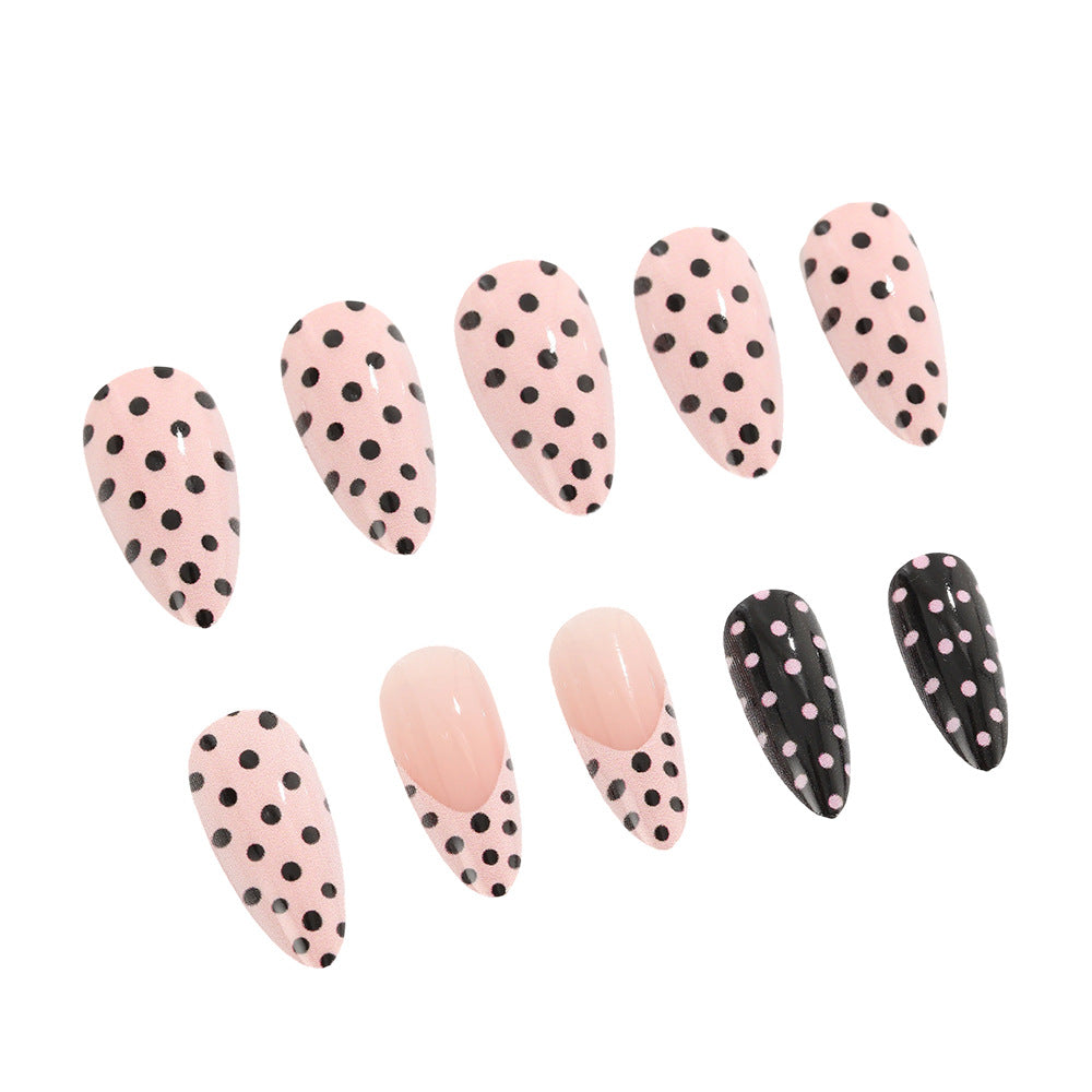 Acrylic nails with dot design Stornfield