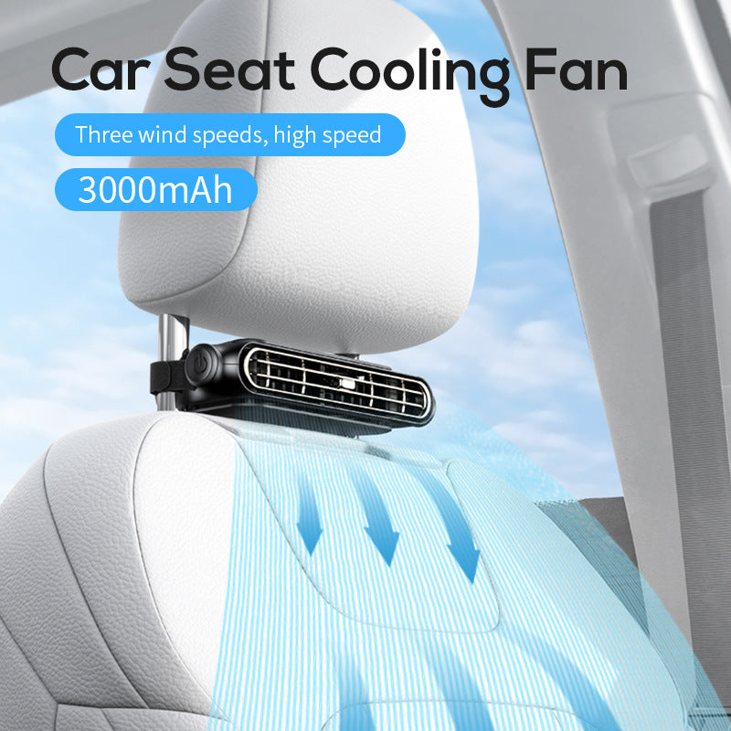 Unisex nan compact clip-on car vent air purifier and fan with adjustable louvers Stornfield