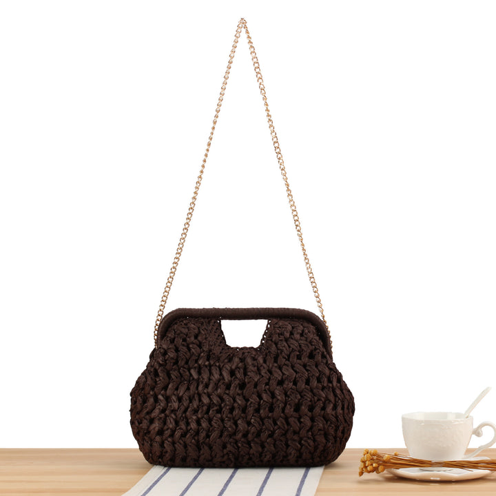 Special handbag made of natural raffia weaving Stornfield