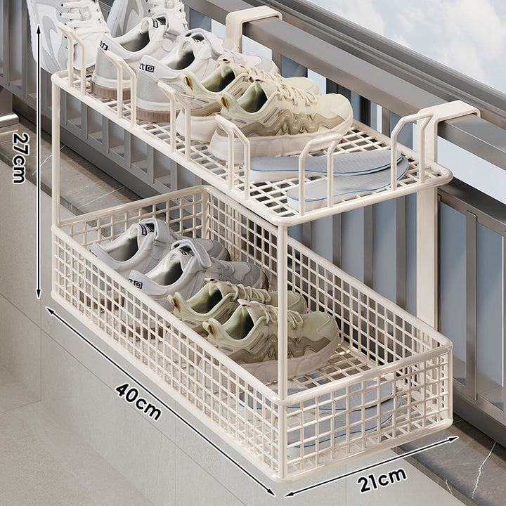 Over-Window Adjustable Mesh Shoe & Insole Drying Basket