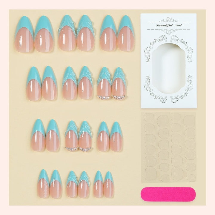Nail art set with elegant French tips Stornfield