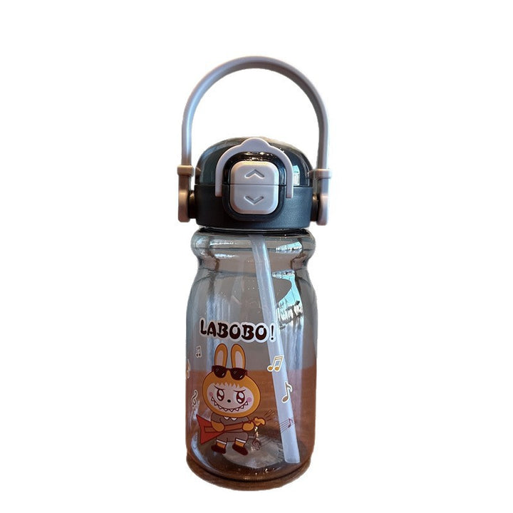 Women's Funny Plastic Drinking Bottle with Integrated Straw Function Stornfield